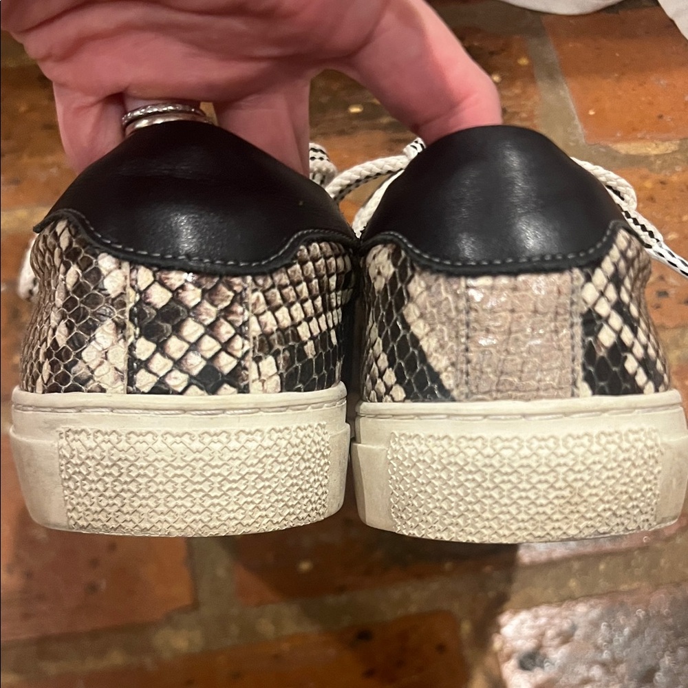 Veronica Beard Sami Python Print Leather Sneakers… - image 7